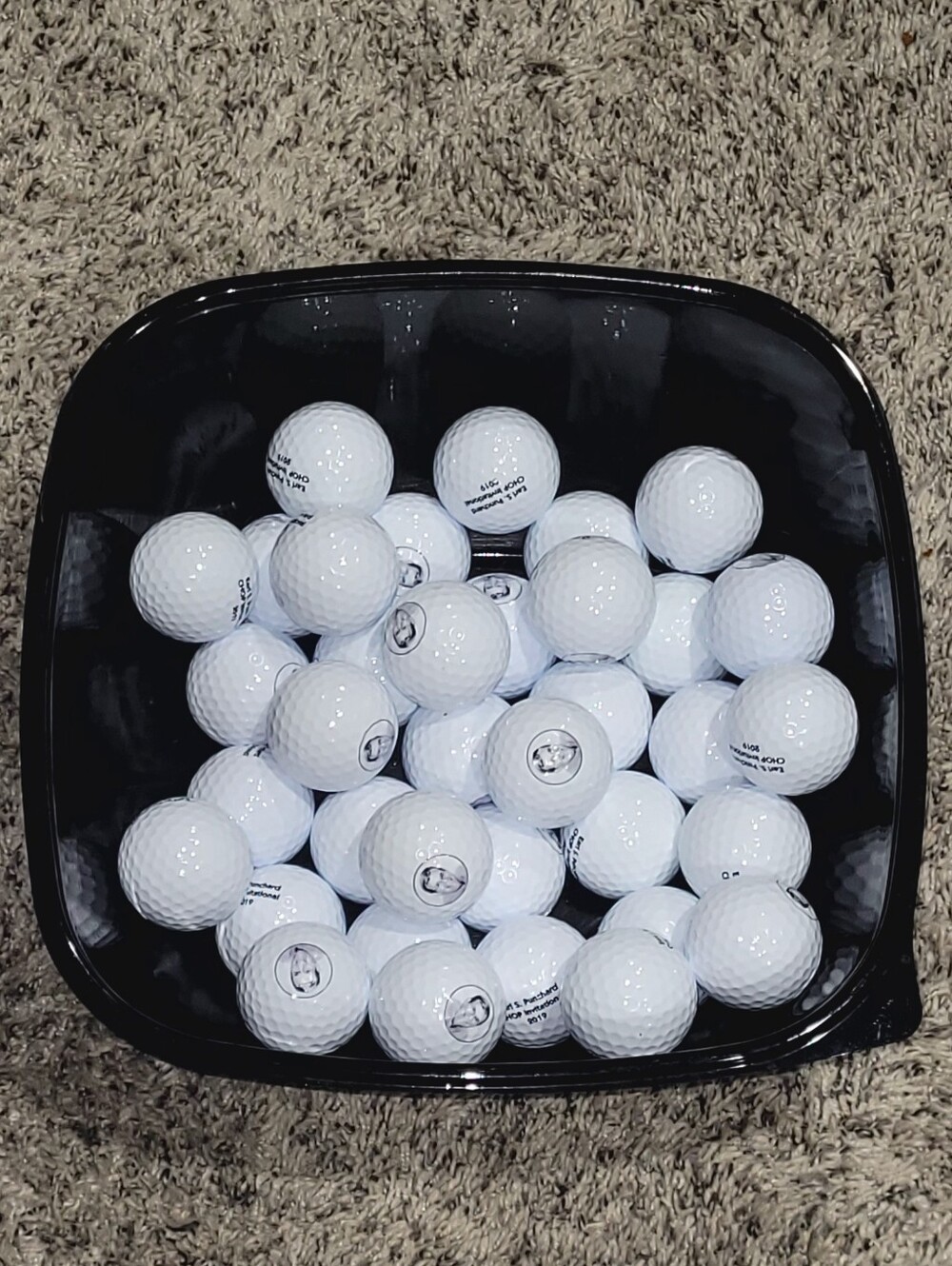 Unused Golf Balls (36) Customized Printed Balls Left Over From A Golf Tournament